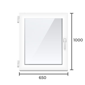 Окно ПВХ Brusbox 60  1000x650 1 камерный профиль